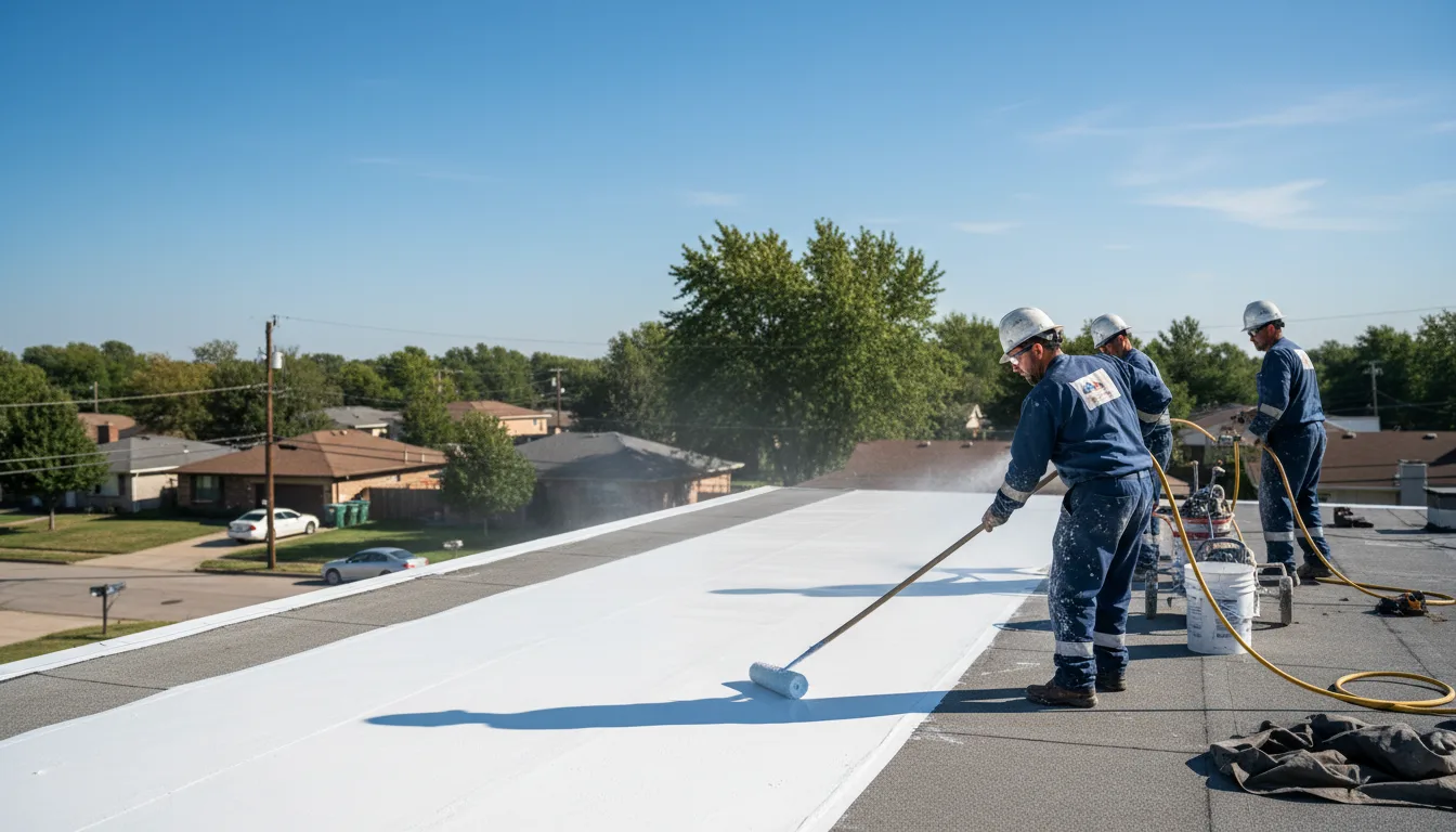 Commercial roof coating in Harmony, RI near me